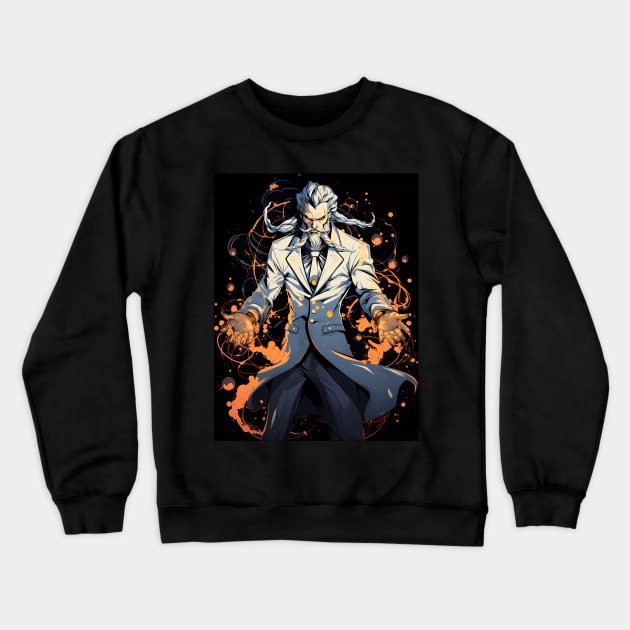 fullmetal alchemist brotherhood- hughes action figure Crewneck Sweatshirt by FunartsbyM